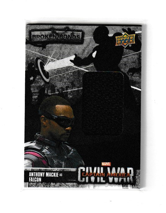 2016 Captain America Civil War Broken Bonds Relics #BB-FA Anthony Mackie as Falcon