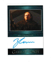 Load image into Gallery viewer, 2016 Game of Thrones Season 5 Blue Autographs Ben Crompton as Eddison Tollett
