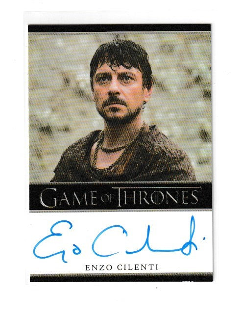 2016 Game of Thrones Season 5 Bordered Autographs Enzo Cilenti as Yezzan Zo Qaggaz