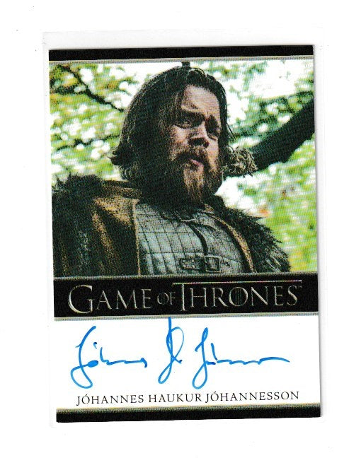 2016 Game of Thrones Season 6 Bordered Autographs Johannes Haukur Johannesson as Lem Lemoncloak