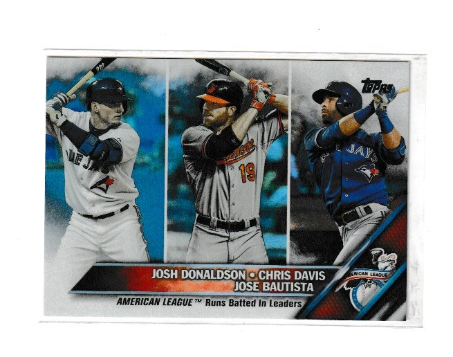 2016 Topps Rainbow Foil #162 Jose Bautista, Josh Donaldson & Chris Davis