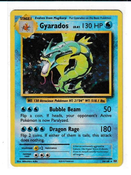 2016 XY Evolutions #34 Gyarados