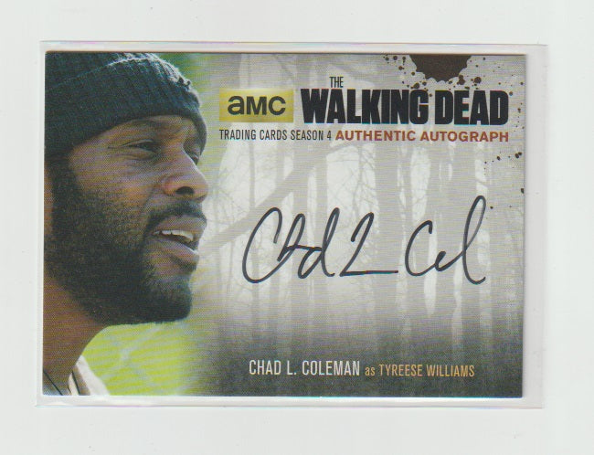2016 Walking Dead Season 4 P1 Autographs Horizontal #CLC2 Chad L. Coleman as Tyreese Williams