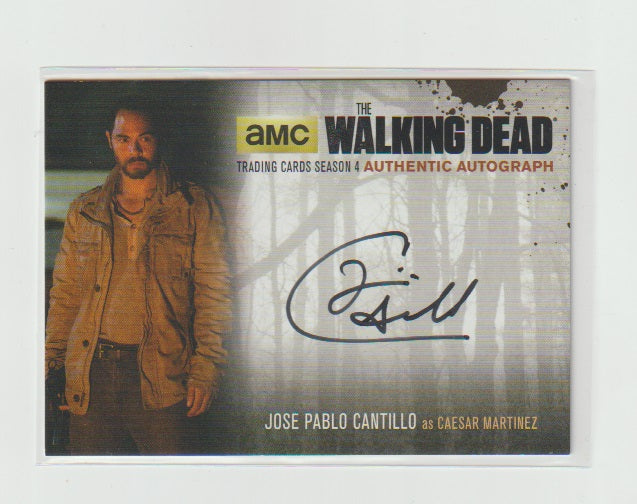 2016 Walking Dead Season 4 P1 Autographs Horizontal #JPC2 Jose Pablo Cantillo as Caesar Martinez