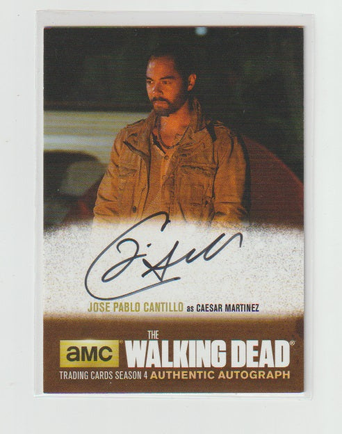 2016 Walking Dead Season 4 P1 Autographs Vertical #JPC1 Jose Pablo Cantillo as Caesar Martinez