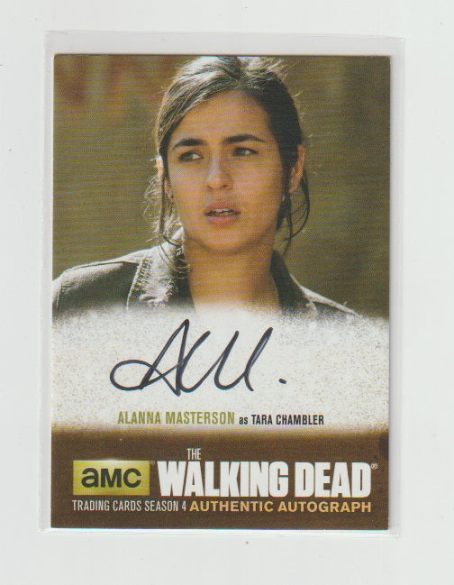 2016 Walking Dead Season 4 P2 Autographs Vertical #AM1 Alanna Masterson as Tara Chambler