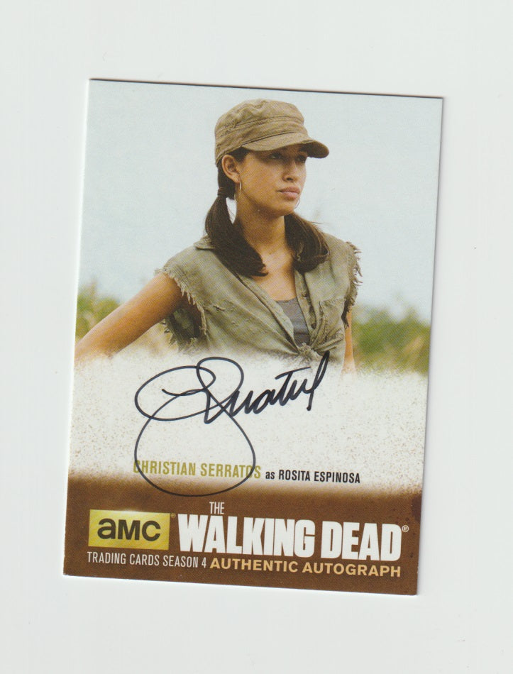 2016 Walking Dead Season 4 P2 Autographs Vertical #CS1 Christian Serratos as Rosita Espinosa