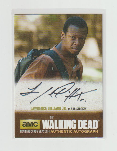 2016 Walking Dead Season 4 P2 Autographs Vertical #LG1 Lawrence Gilliard Jr as Bob Stookey