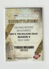 Load image into Gallery viewer, 2016 Walking Dead Season 5 Relics Tyreese Williams Shirt Relic
