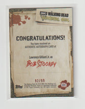 Load image into Gallery viewer, 2016 Walking Dead Survival Box Autographs Infected Lawrence Gilliard Jr. as Bob Stookey
