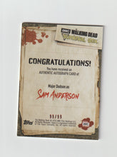 Load image into Gallery viewer, 2016 Walking Dead Survival Box Autographs Infected Major Dodson as Sam Anderson
