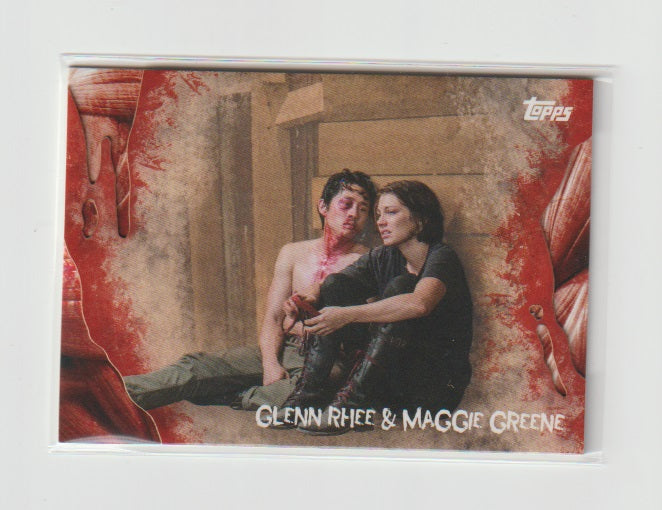 2016 Walking Dead Survival Box #49 Glenn Rhee & Maggie Greene