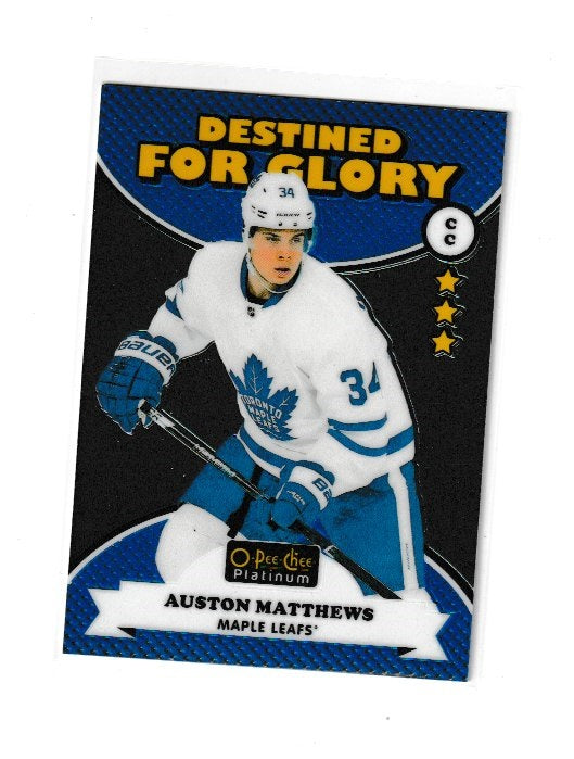 2017-18 O-Pee-Chee Platinum Destined For Glory #DG-10 Auston Matthews