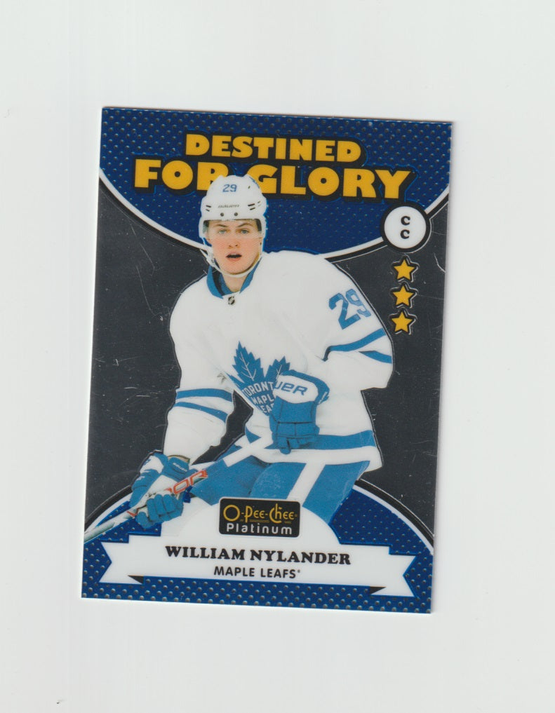 2017-18 O-Pee-Chee Platinum Destined For Glory #DG-8 William Nylander