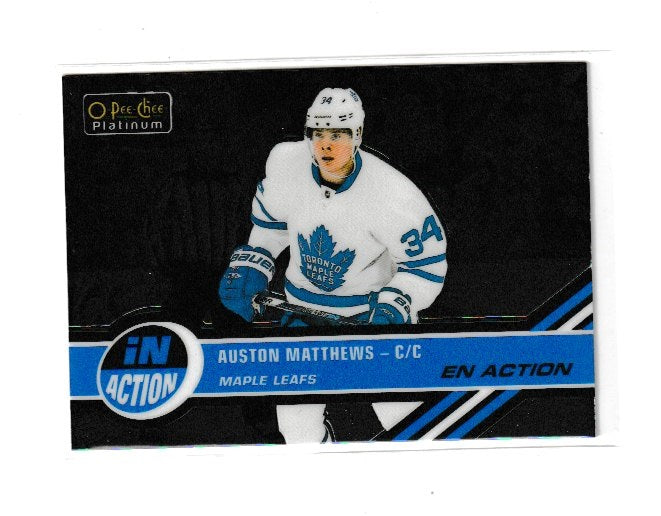 2017-18 O-Pee-Chee Platinum In Action #IA-5 Auston Matthews