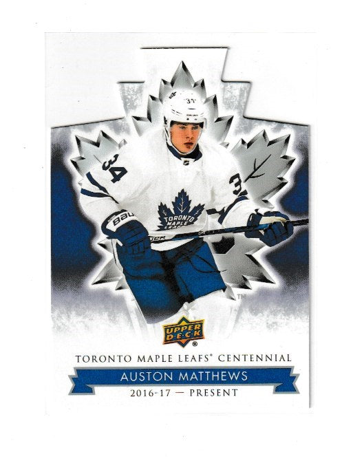 2017-18 Toronto Maple Leafs Centennial Blue Die Cuts #11 Auston Matthews