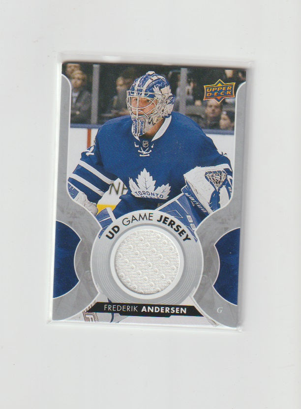 2017-18 Upper Deck Game Jerseys #GJ-Fa Frederik Andersen