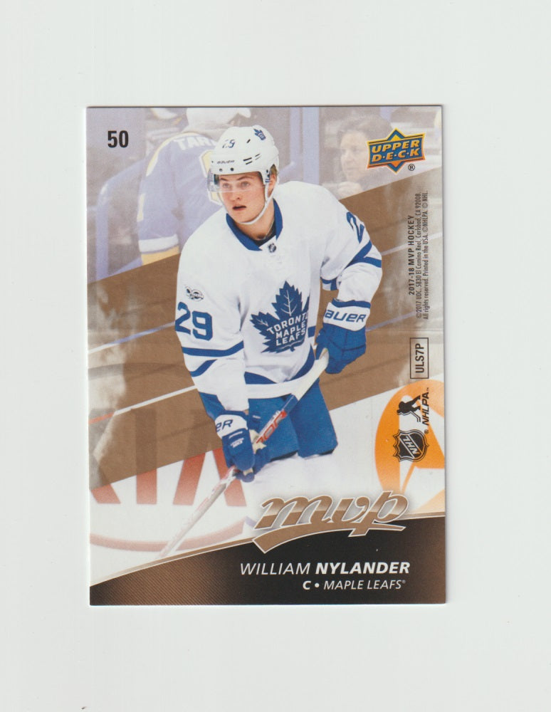 2017-18 Upper Deck MVP Puzzle Back #50 William Nylander