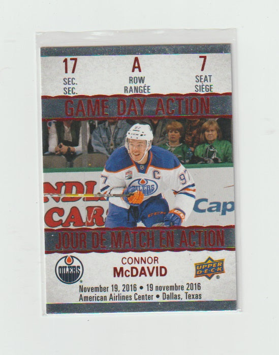 2017-18 Upper Deck Tim Hortons Game Day Action #GDA-7 Connor McDavid