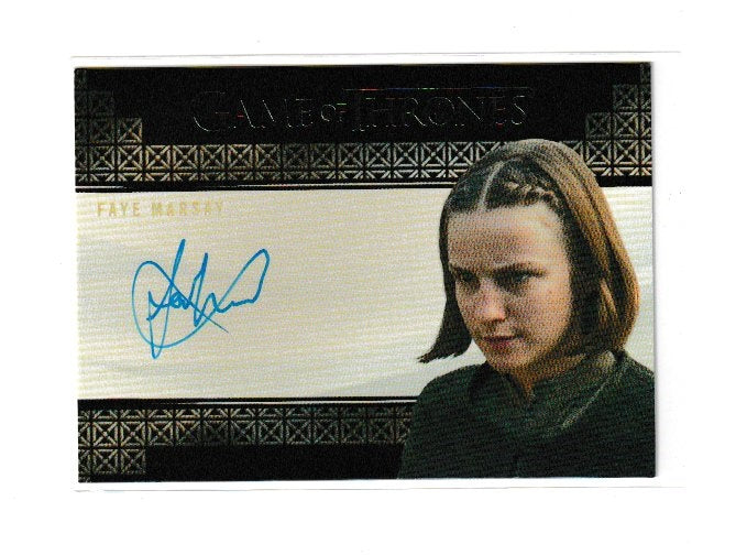 2017 Game of Thrones Valyrian Steel Valyrian Autographs Faye Marsay as The Waif