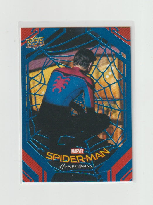 2017 Spider-Man Homecoming Blue Foil #19 Spidey at the Party