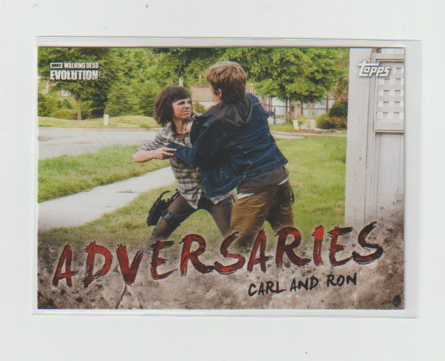 2017 Walking Dead Evolution Adversaries #AD-4 Carl vs Ron