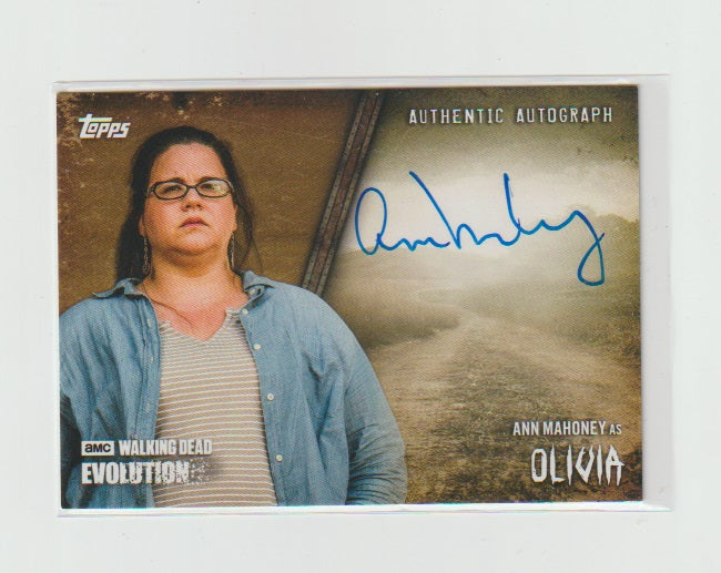 2017 Walking Dead Evolution Autographs #A-ANM Ann Mahoney as Olivia