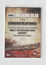 Load image into Gallery viewer, 2017 Walking Dead Season 7 Walker Relics Mud #R-W4 Walkers
