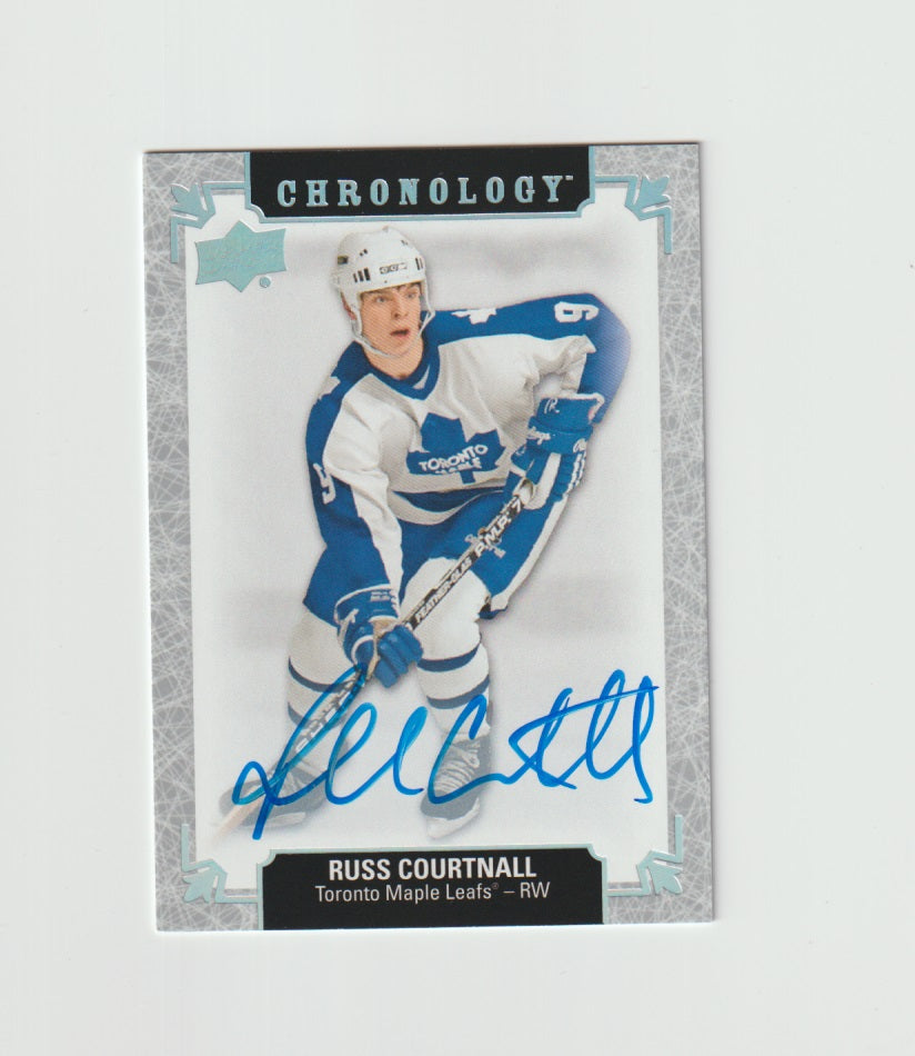 2018-19 Chronology Franchise History Autographs #FH-TO-RC Russ Courtnall