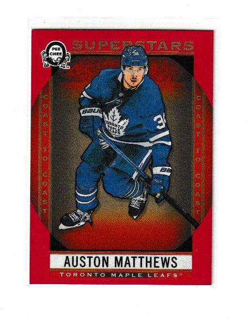 2018-19 O-Pee-Chee Coast to Coast Red #125 Auston Matthews