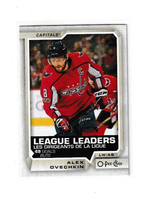 2018-19 O-Pee-Chee League Leaders #592 Alex Ovechkin