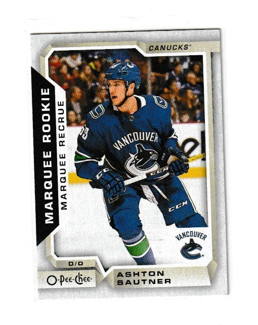 2018-19 O-Pee-Chee Marquee Rookies #534 Ashton Sautner