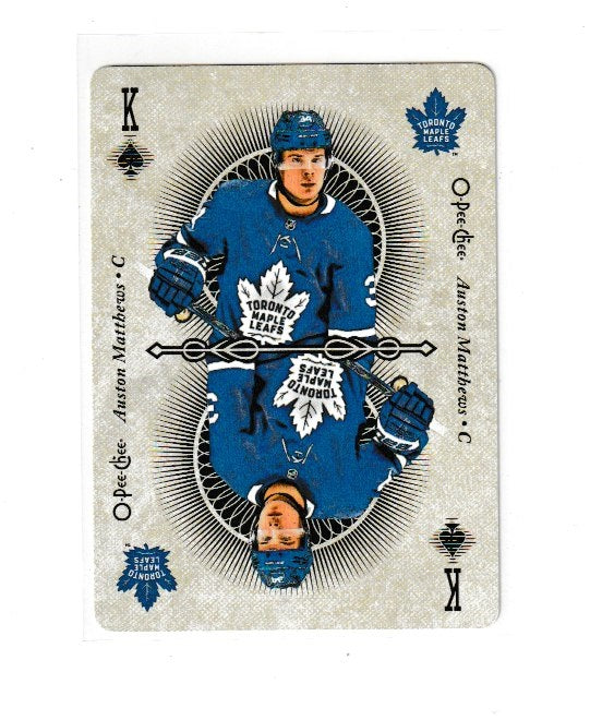 2018-19 O-Pee-Chee Playing Cards King of Spades Auston Matthews