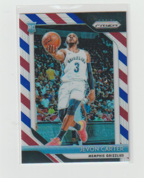 2018-19 Prizm Red White & Blue #76 Jevon Carter