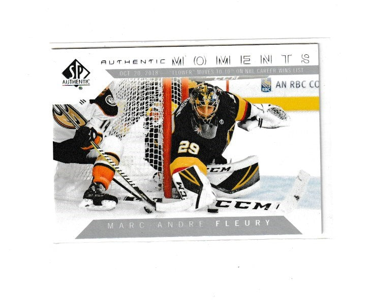 2018-19 SP Authentic Authentic Moments #113 Marc-Andre Fleury