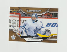 Load image into Gallery viewer, 2018-19 Upper Deck Compendium Gold #748 Frederik Andersen
