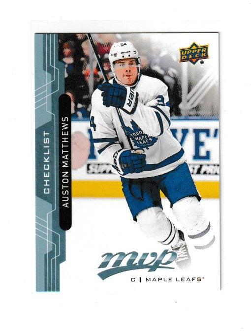 2018-19 Upper Deck MVP Factory Set #100 Auston Matthews