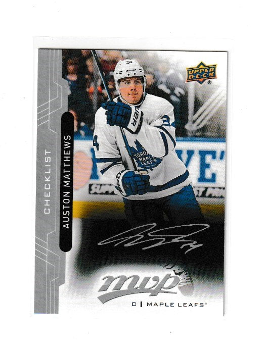 2018-19 Upper Deck MVP Silver Script #100 Auston Matthews