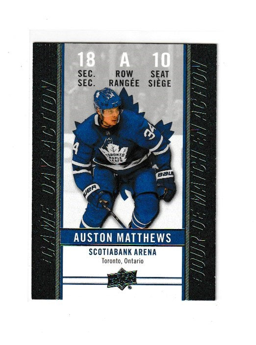 2018-19 Upper Deck Tim Hortons Game Day Action #GDA-10 Auston Matthews