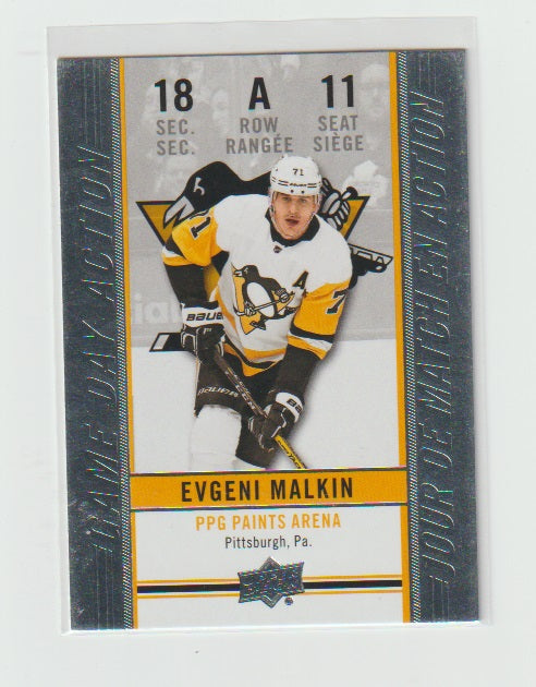 2018-19 Upper Deck Tim Hortons Game Day Action #GDA-11 Evgeni Malkin