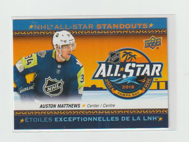 2018-19 Upper Deck Tim Hortons NHL All Star Standouts #AS-4 Auston Matthews