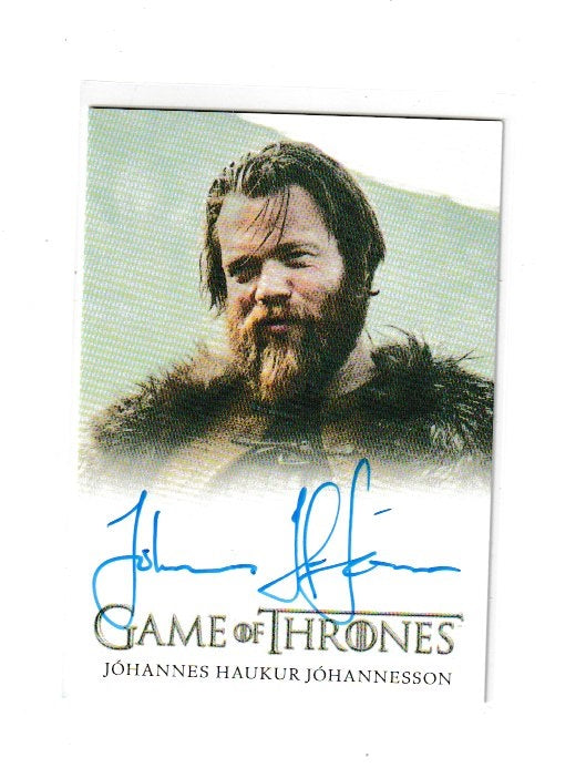 2018 Game of Thrones Season 7 Full Bleed Autographs Johannes Haukur Johannesson as Lem Lemoncloak