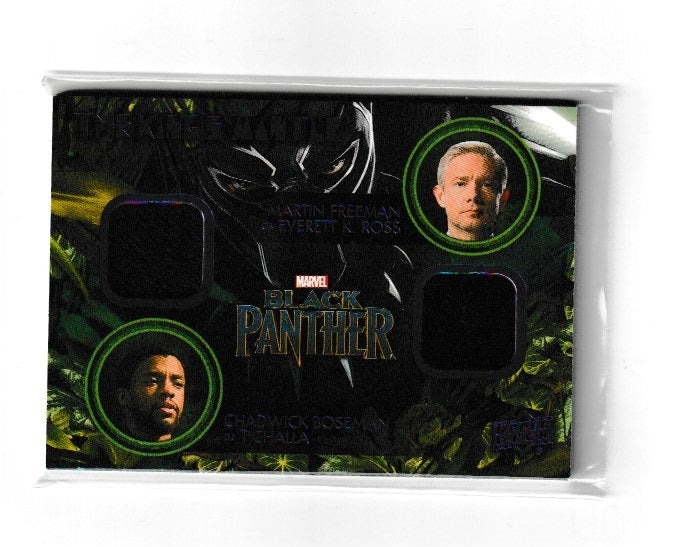 2018 Black Panther The Kings Mantle Dual Memorabilia #KD-ET Chadwick Boseman as T'Challa & Martin Freeman as Everett K Ross