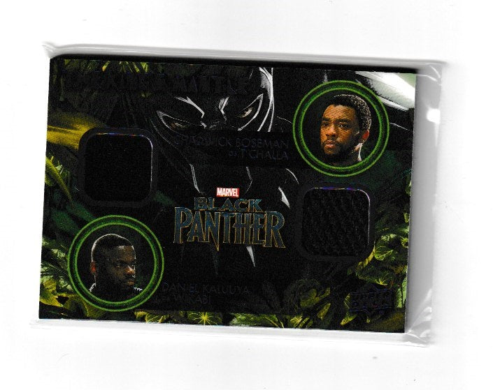 2018 Black Panther The Kings Mantle Dual Memorabilia #KD-TW Daniel Kaluuya as W'Kabi & Chadwicxk Boseman as T'Challa