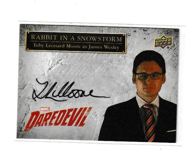 2018 Daredevil Seasons 1 & 2 Rabbit in a Storm Autographs #SS-JW Toby Leonard Moore as James Wesley