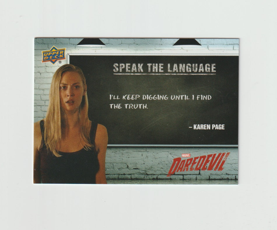 2018 Daredevil Seasons 1 & 2 Speak The Language #STL1 Karen page