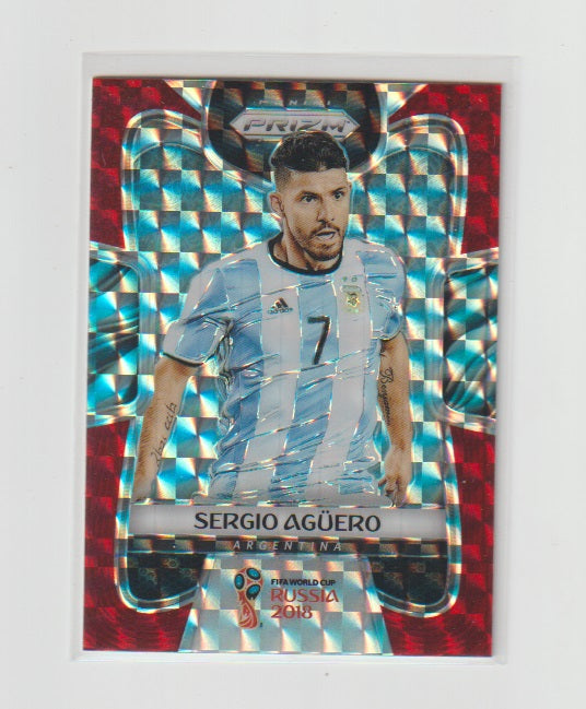 2018 Panini Prizm World Cup Prizms Red Mosaic #11 Sergio Aguero