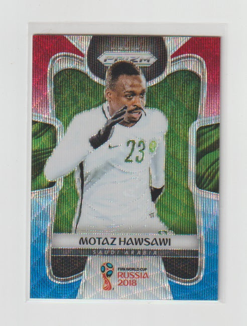 2018 Panini Prizm World Cup Prizms Red and Blue Wave #173 Motaz Hawsawi