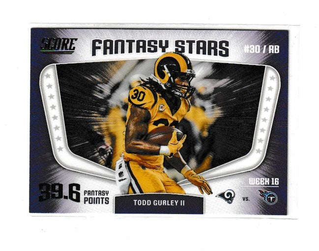 2018 Score Fantasy Stars #5 Todd Gurley II