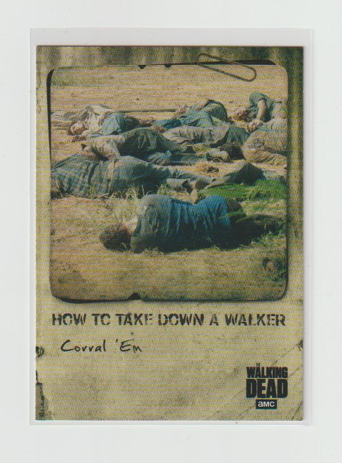 2018 Walking Dead Hunters and the Hunted How To Take Down A Walker #HT-1 Corral 'Em